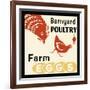 Barnyard Poultry-Farm Eggs-Retro Series-Framed Art Print