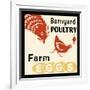 Barnyard Poultry-Farm Eggs-Retro Series-Framed Art Print