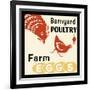 Barnyard Poultry-Farm Eggs-Retro Series-Framed Art Print