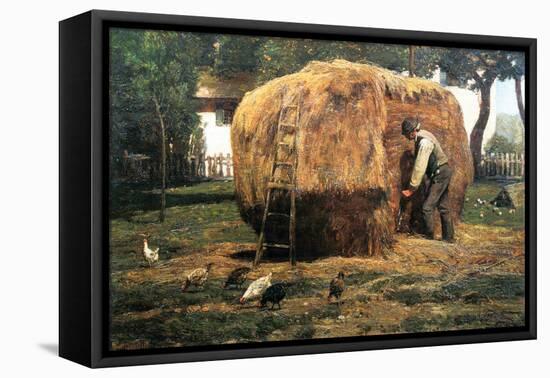 Barnyard-Childe Hassam-Framed Stretched Canvas