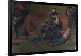 Baron Jean Dominique Larrey Tending the Wounded at the Battle of Moscow, 7th September 1812-Louis Lejeune-Framed Giclee Print