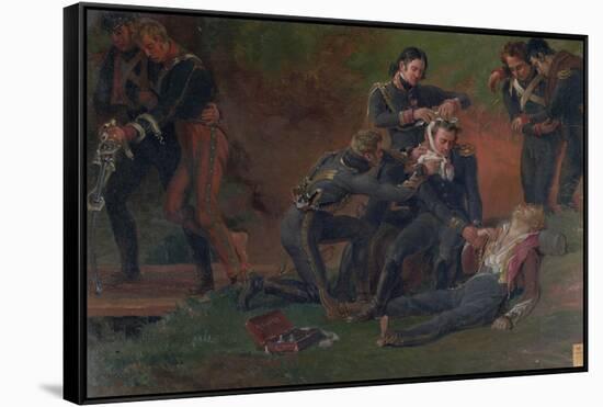 Baron Jean Dominique Larrey Tending the Wounded at the Battle of Moscow, 7th September 1812-Louis Lejeune-Framed Stretched Canvas