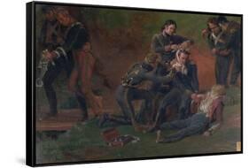 Baron Jean Dominique Larrey Tending the Wounded at the Battle of Moscow, 7th September 1812-Louis Lejeune-Framed Stretched Canvas