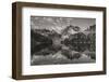 Baron Lake Monte Verita Peak Sawtooh Mountains II BW-Alan Majchrowicz-Framed Photographic Print