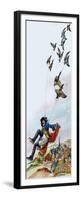 Baron Munchausen Being Carried Away by Ducks-Nadir Quinto-Framed Premium Giclee Print