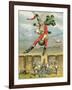 Baron Munchausen Flying over the Enemy Lines on a Cannon Ball-null-Framed Giclee Print