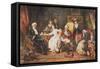 Baron Munchhausen Relating His Adventures-Robert Alexander Hillingford-Framed Stretched Canvas