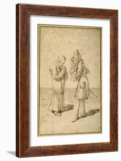 Baron Philip Von Stosch Showing an Antique Gem to Sabbatini-Pier Leone Ghezzi-Framed Giclee Print