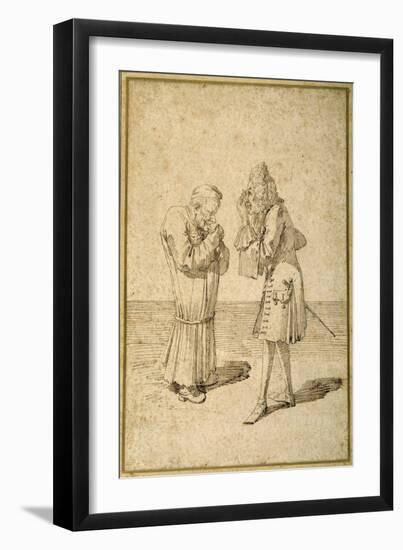 Baron Philip Von Stosch Showing an Antique Gem to Sabbatini-Pier Leone Ghezzi-Framed Giclee Print