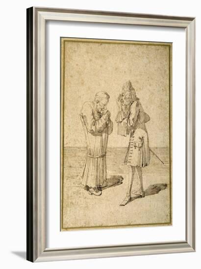 Baron Philip Von Stosch Showing an Antique Gem to Sabbatini-Pier Leone Ghezzi-Framed Giclee Print