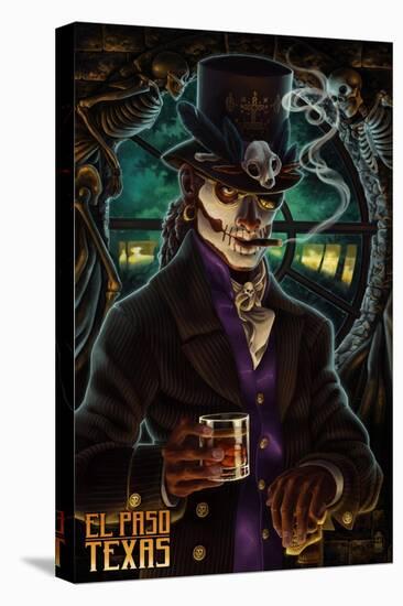 Baron Samedi Voodoo - El Paso, Texas-Lantern Press-Stretched Canvas