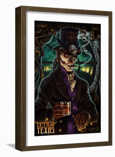 Baron Samedi Voodoo - El Paso, Texas-Lantern Press-Framed Art Print