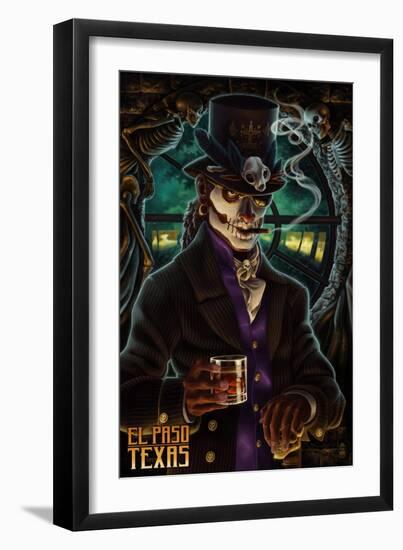 Baron Samedi Voodoo - El Paso, Texas-Lantern Press-Framed Art Print