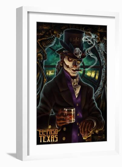 Baron Samedi Voodoo - El Paso, Texas-Lantern Press-Framed Art Print