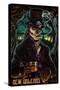 Baron Samedi Voodoo - New Orleans, Louisiana-Lantern Press-Stretched Canvas