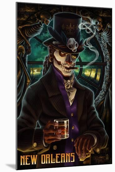 Baron Samedi Voodoo - New Orleans, Louisiana-Lantern Press-Mounted Art Print