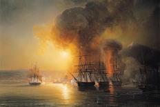 Study for the Burning of the "Kent" in 1825-Baron Theodore Gudin-Giclee Print