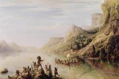 Jacques Cartier (1491-1557) Discovering the St. Lawrence River in 1535, 1847-Baron Theodore Gudin-Giclee Print