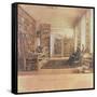 Baron Von Humboldt (1769-1859) in His Library-Eduard Hildebrandt-Framed Stretched Canvas