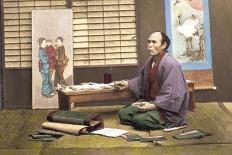 A Shinto Priest Offering Sake to the Kami, 1880-Baron Von Raimund Stillfried-Stretched Canvas