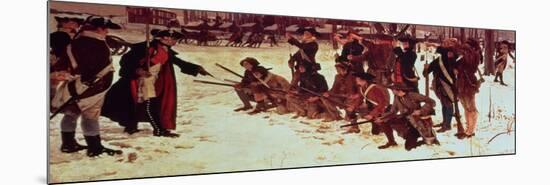 Baron Von Steuben Drilling American Recruits at Valley Forge in 1778, 1911-Edwin Austin Abbey-Mounted Giclee Print