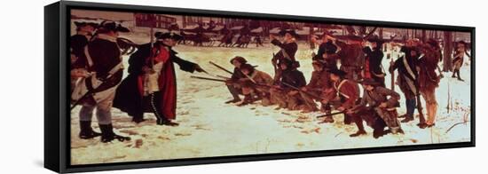Baron Von Steuben Drilling American Recruits at Valley Forge in 1778, 1911-Edwin Austin Abbey-Framed Stretched Canvas