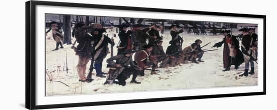 Baron Von Steuben Drilling Troops at Valley Forge-Edwin Austin Abbey-Framed Giclee Print