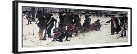 Baron Von Steuben Drilling Troops at Valley Forge-Edwin Austin Abbey-Framed Giclee Print