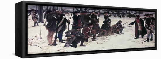 Baron Von Steuben Drilling Troops at Valley Forge-Edwin Austin Abbey-Framed Stretched Canvas