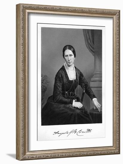 Baroness Burdett-Coutts-Alonzo Chappel-Framed Art Print