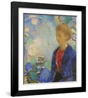 Baronne de Domecy-Odilon Redon-Framed Art Print