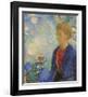 Baronne de Domecy-Odilon Redon-Framed Art Print
