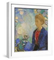 Baronne de Domecy-Odilon Redon-Framed Art Print