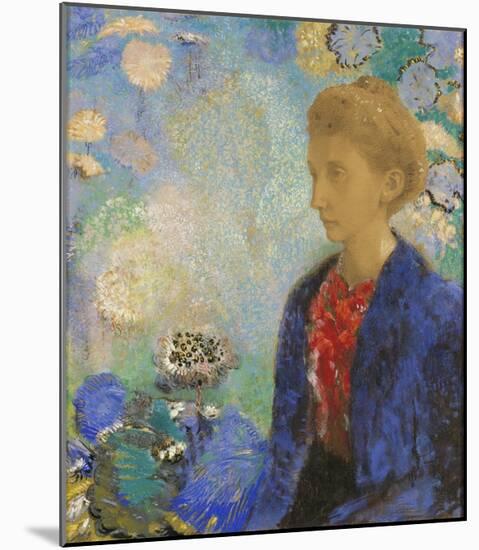 Baronne de Domecy-Odilon Redon-Mounted Art Print