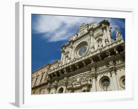 Baroque Architecture, 17th Century Santa Croce Church, Lecce, Puglia, Italy-Walter Bibikow-Framed Photographic Print