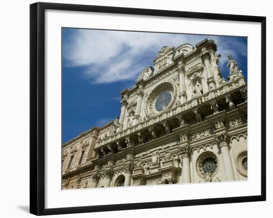 Baroque Architecture, 17th Century Santa Croce Church, Lecce, Puglia, Italy-Walter Bibikow-Framed Photographic Print