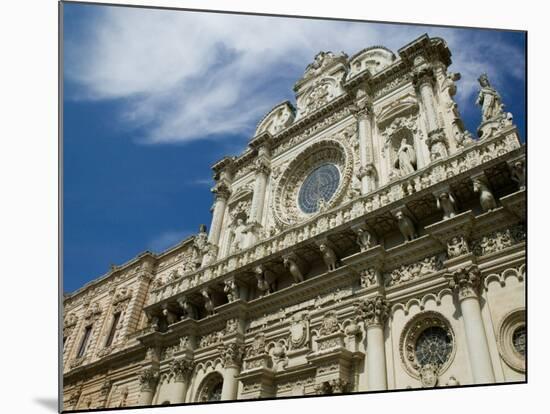 Baroque Architecture, 17th Century Santa Croce Church, Lecce, Puglia, Italy-Walter Bibikow-Mounted Photographic Print