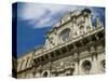 Baroque Architecture, 17th Century Santa Croce Church, Lecce, Puglia, Italy-Walter Bibikow-Stretched Canvas