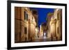 Baroque architecture of Lecce at blue hour, Salento, Apulia, Italy, Europe-Karen Deakin-Framed Photographic Print