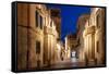 Baroque architecture of Lecce at blue hour, Salento, Apulia, Italy, Europe-Karen Deakin-Framed Stretched Canvas