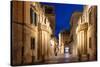 Baroque architecture of Lecce at blue hour, Salento, Apulia, Italy, Europe-Karen Deakin-Stretched Canvas