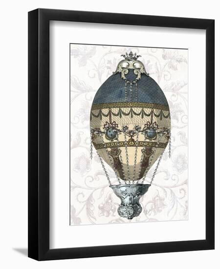 Baroque Balloon Blue and Cream-Fab Funky-Framed Art Print