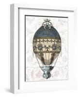 Baroque Balloon Blue and Cream-Fab Funky-Framed Art Print