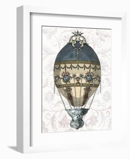 Baroque Balloon Blue and Cream-Fab Funky-Framed Art Print