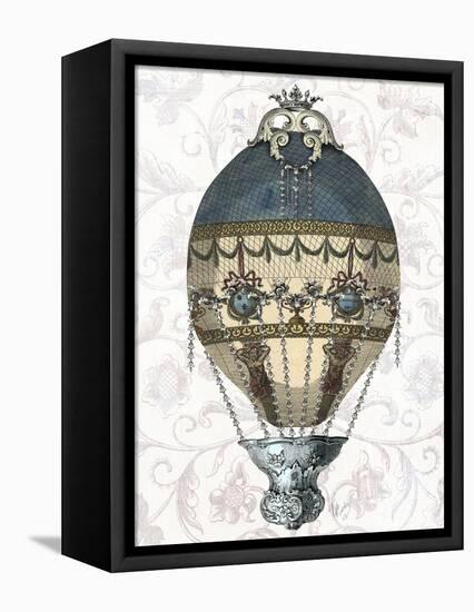 Baroque Balloon Blue and Cream-Fab Funky-Framed Stretched Canvas