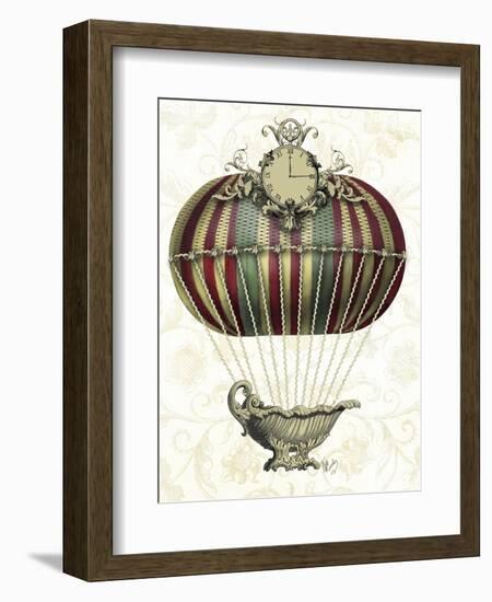 Baroque Balloon with Clock-Fab Funky-Framed Art Print