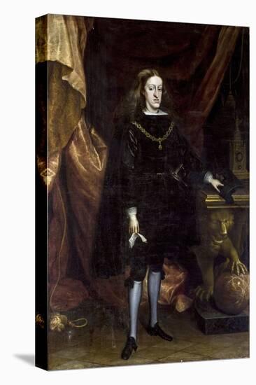 Baroque : Charles II D'espagne, Dit L'ensorcele - Portrait of Charles II of Spain Par Carreno De Mi-Don Juan Carreno de Miranda-Stretched Canvas