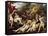 Baroque : Diane Et Acteon - Diana and Actaeon Par Heintz, Joseph, the Elder (1564-1609), Ca 1595. O-Joseph Heintz-Framed Stretched Canvas