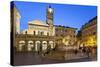 Baroque Fountain and Santa Maria in Trastevere at Night-Stuart Black-Stretched Canvas