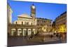 Baroque Fountain and Santa Maria in Trastevere at Night-Stuart Black-Mounted Photographic Print
